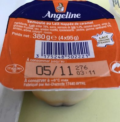 Semoule au lait, nappée caramel