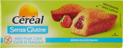 Senza glutine minIGPlum cake cuo di fragola merendine