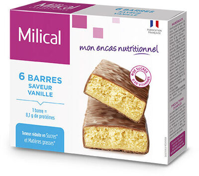 Milical - Barres HP vanille - étui 6 barres