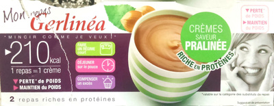 Mon repas Gerlinéa, crèmes saveur pralinée