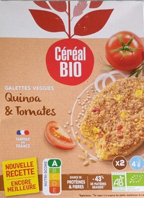 Galettes céréales Quinoa, Tomates front packaging