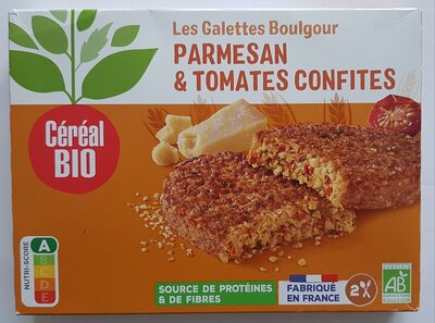 Galettes boulghour parmesan & tomates confites front packaging