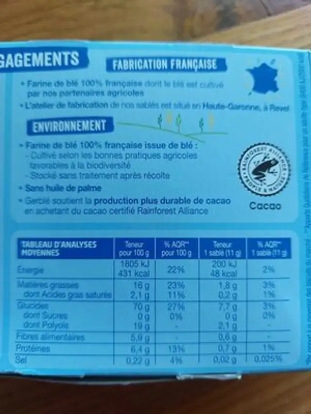 Gerblé - Sugar Free Orange Chocolate Chip Shortbread, 132g (4.7oz) nutrition facts table