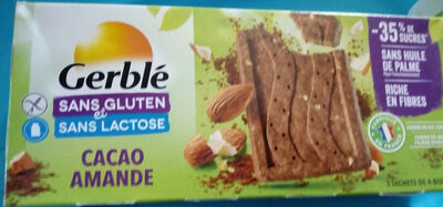 Gerble - Gluten and Lactose Free Cocoa Almond Cookie, 150g (5.3oz)