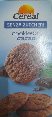 Cookies al cacao front packaging