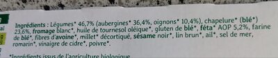 Pané Crousti Fondant Aubergine feta touche de romarin ingredients label