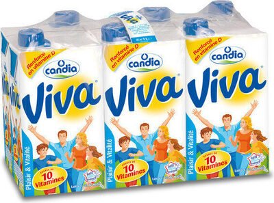 Lait demi-écrémé, stérilisé UHT, 10 vitamines