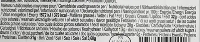 Roquefort Premium nutrition facts table