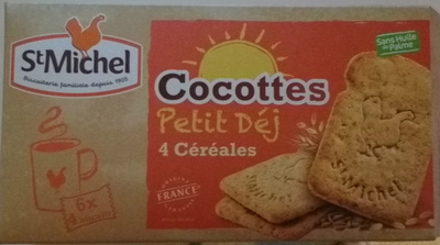 Cocottes petit déj - Biscuits aux 4 céréales front packaging