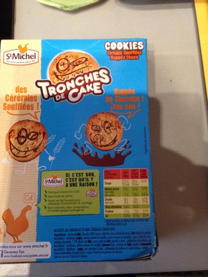 Tronches de Cake - Cookies Céréales Soufflées Nappés Choco