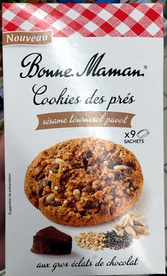Cookies des prés Sésame Tournesol Pavot aux gros éclats de chocolat