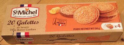 Thin butter cookies front packaging