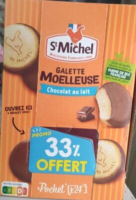 Galette moelleuse chocolat au lait front packaging