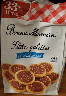 Petite galettes chocolat au lait front packaging