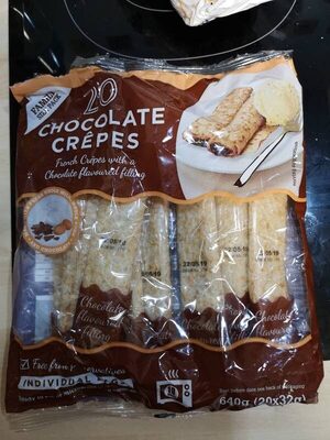 Crêpes rellenos de chocolate