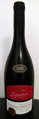 Verre vin Cellier  des dauphins signature