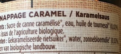 Bio - Nappage caramel ingredients label