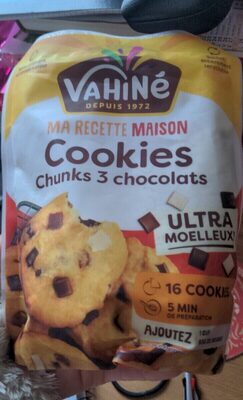 Ma recette maison cookie chunk 3 chocolat