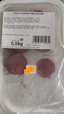 Filet mignon fumé nature front packaging