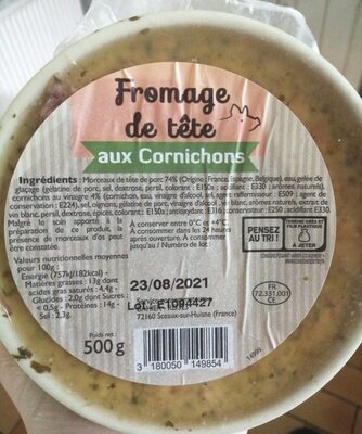 Fromage de tête aux cornichons