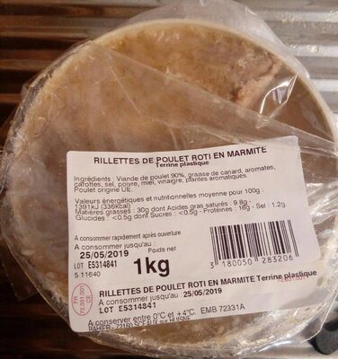 Rillettes de poulet rôti