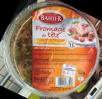 Fromage de tête Recette à l'ancienne front packaging