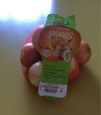 Oignons jaunes front packaging