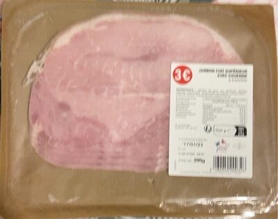 Jambon cuit superieur avec couenne