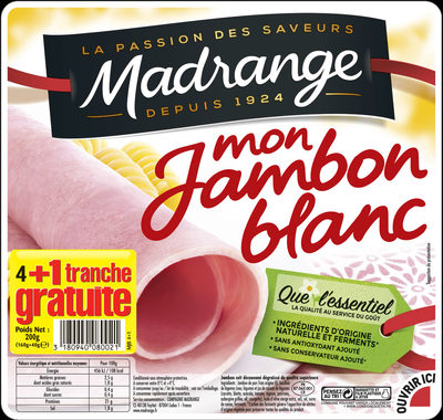 Mon Jambon Blanc 4+1 tranche gratuite