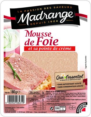 Mousse de foie et sa pointe de crème front packaging