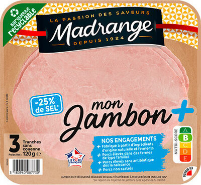 Mon Jambon +, -25% de sel*