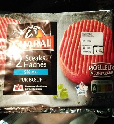 Steaks hachés front packaging
