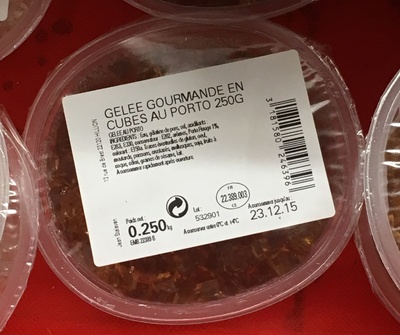 Gelée gourmande en cubes au porto
