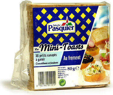 Brioche Pasquier - French Hors D'oeuvre Mini Toasts - 2.8oz. front packaging
