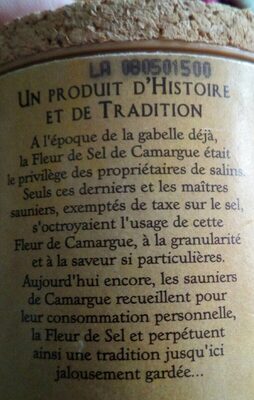 Fleur De Sel nutrition facts table