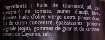 Rouille ingredients label