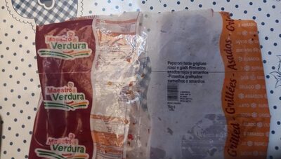 Peperoni falde grigliate rossi e gialli