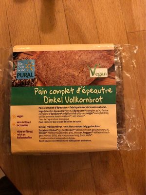 Pural spelled wholemeal bread