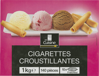 Cigarettes croustillantes front packaging