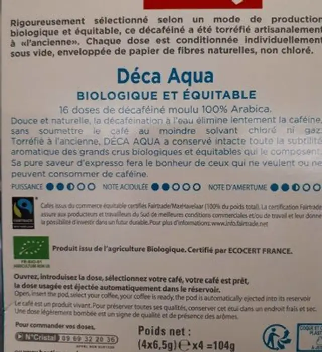Deca aqua ingredients label
