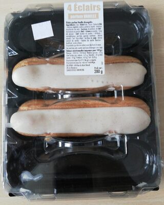 4 éclairs parfum vanille front packaging