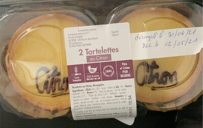 Tartelettes au citeon front packaging