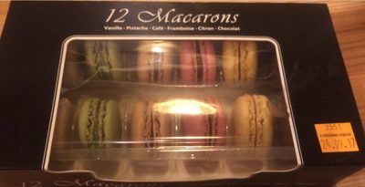 12 macarons front packaging