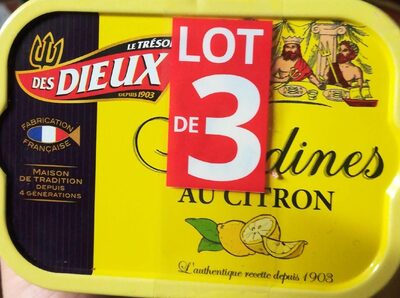 Sardines au citron front packaging