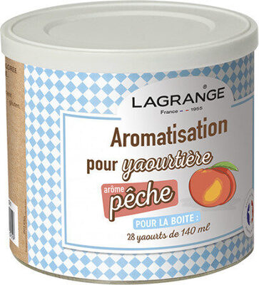 Aromatisation pour yaourtière, arôme pêche front packaging