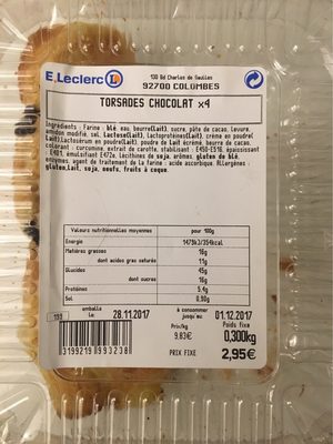 Torsades chocolat front packaging