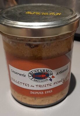 Rillettes de truite fumée front packaging