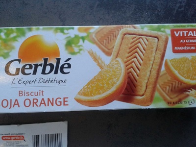 biscuit soja orange front packaging