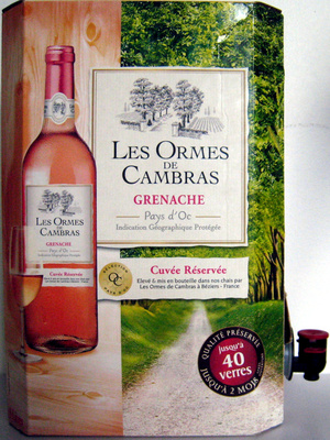 Vin Grenache Pays d'Oc IGP Les Ormes de Cambras