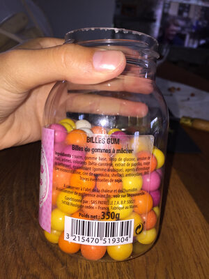 Billes gum nutrition facts table